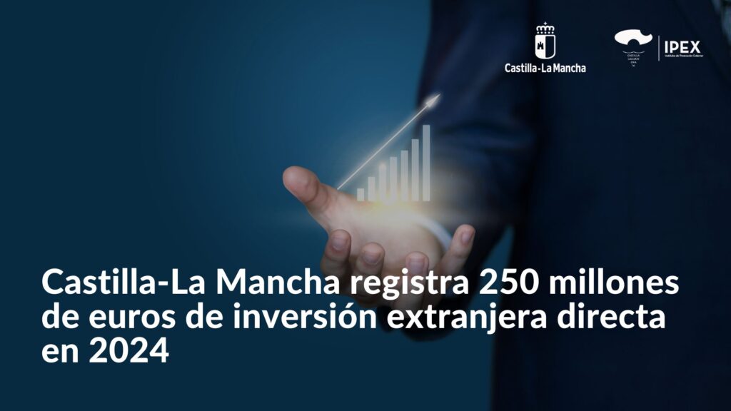 Castilla-La Mancha registra 250 millones de euros de inversión extranjera directa en 2024